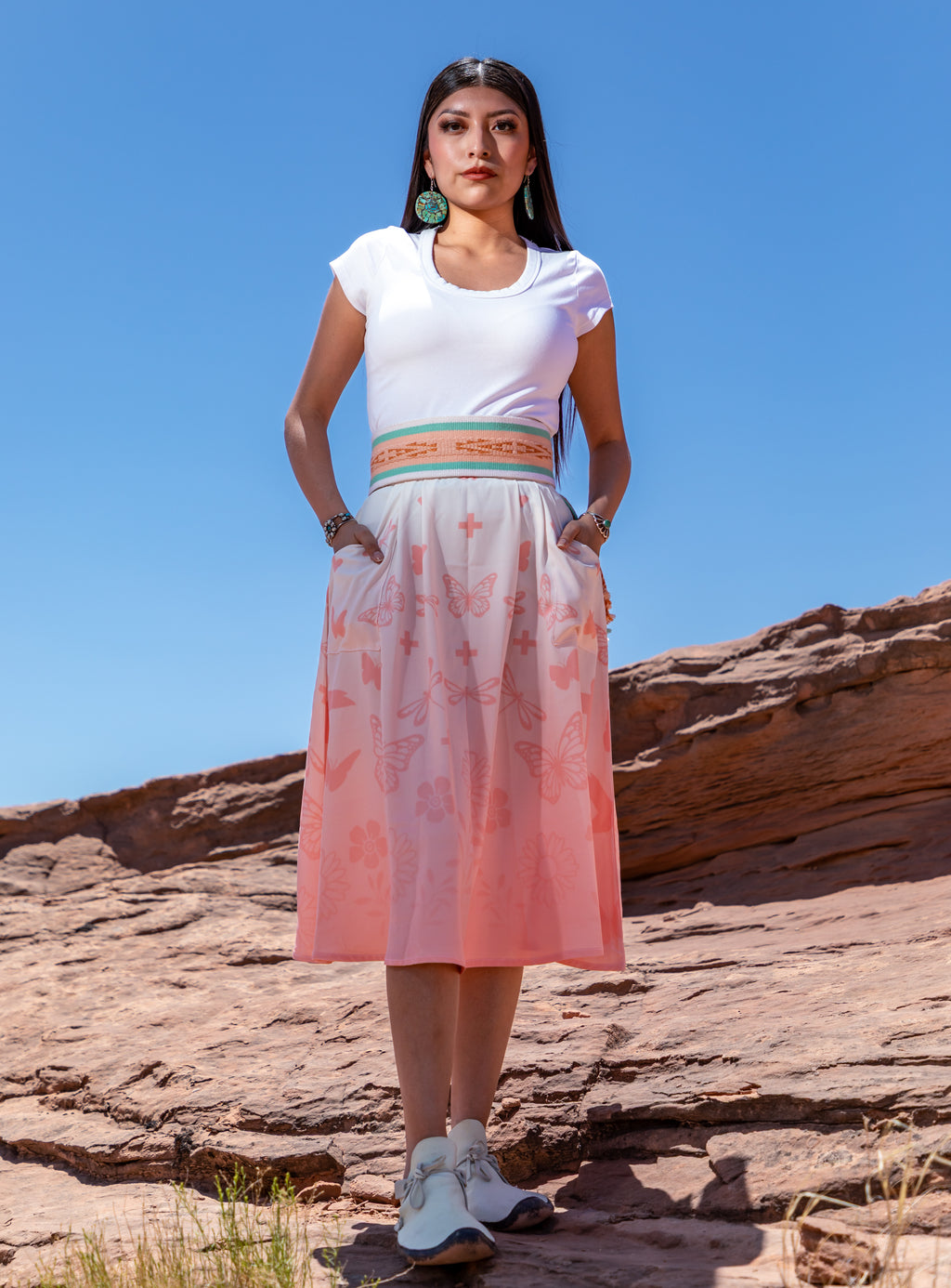 Sonaw Peach Ombre Skirt