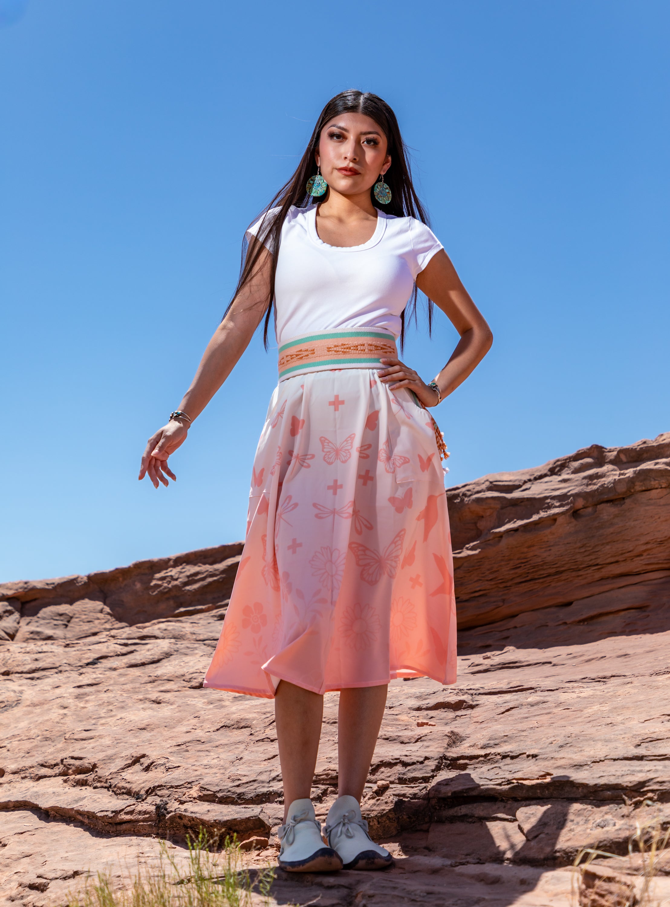 Sonaw Peach Ombre Skirt