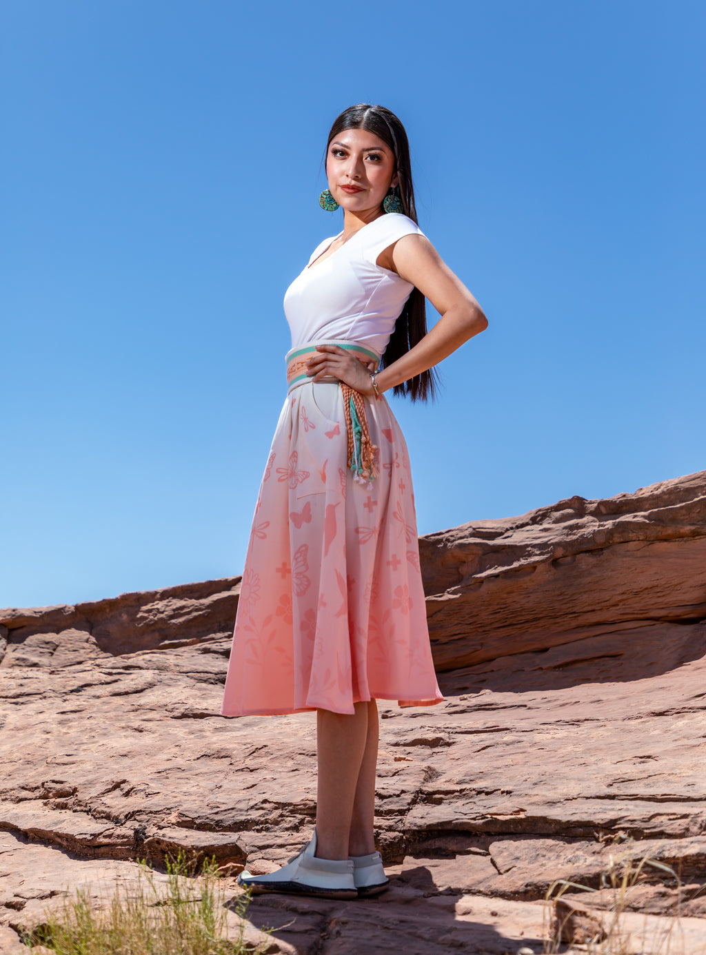 Sonaw Peach Ombre Skirt