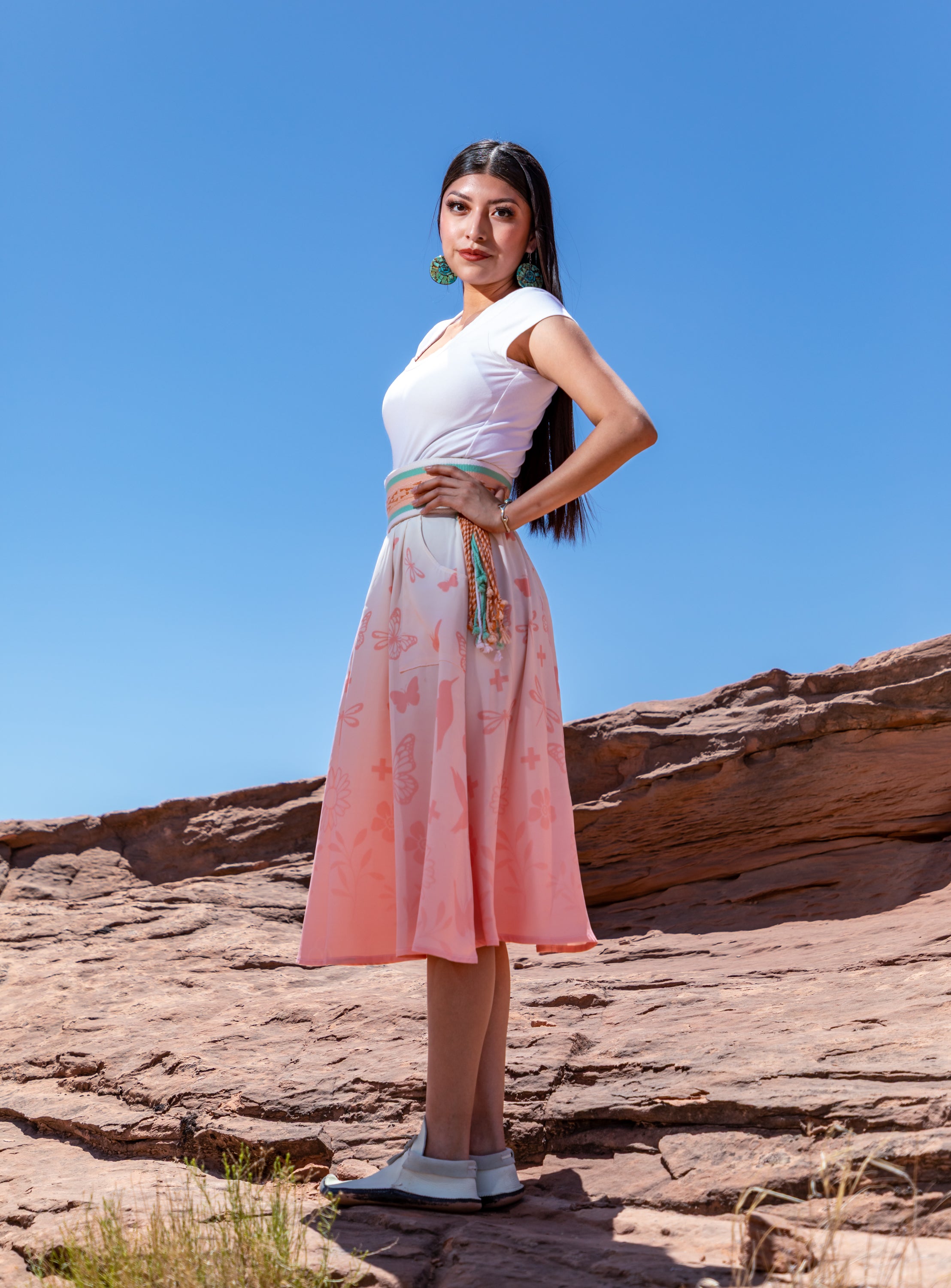 Sonaw Peach Ombre Skirt