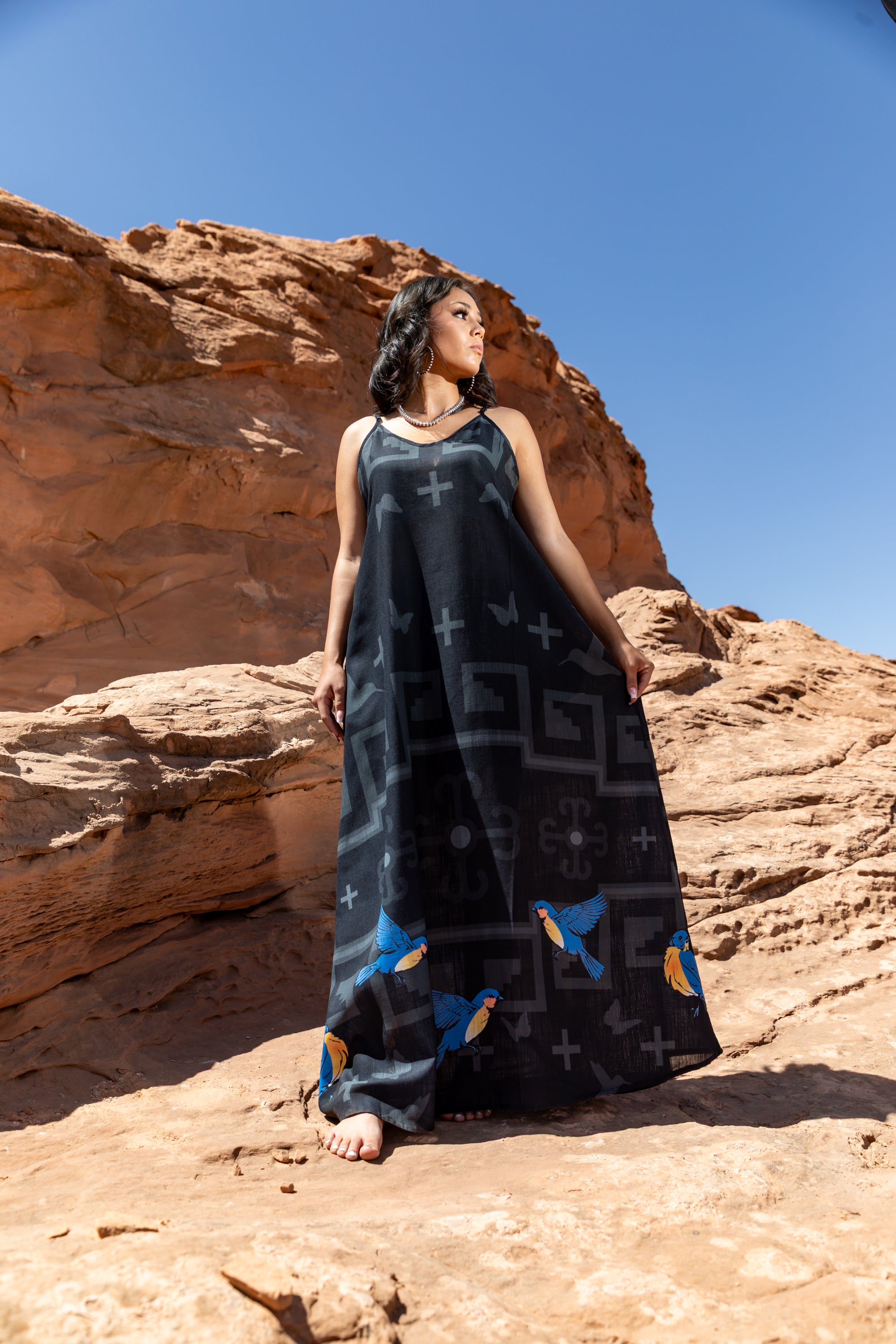 Bluebird Blessing Spaghetti Strap Maxi Dress