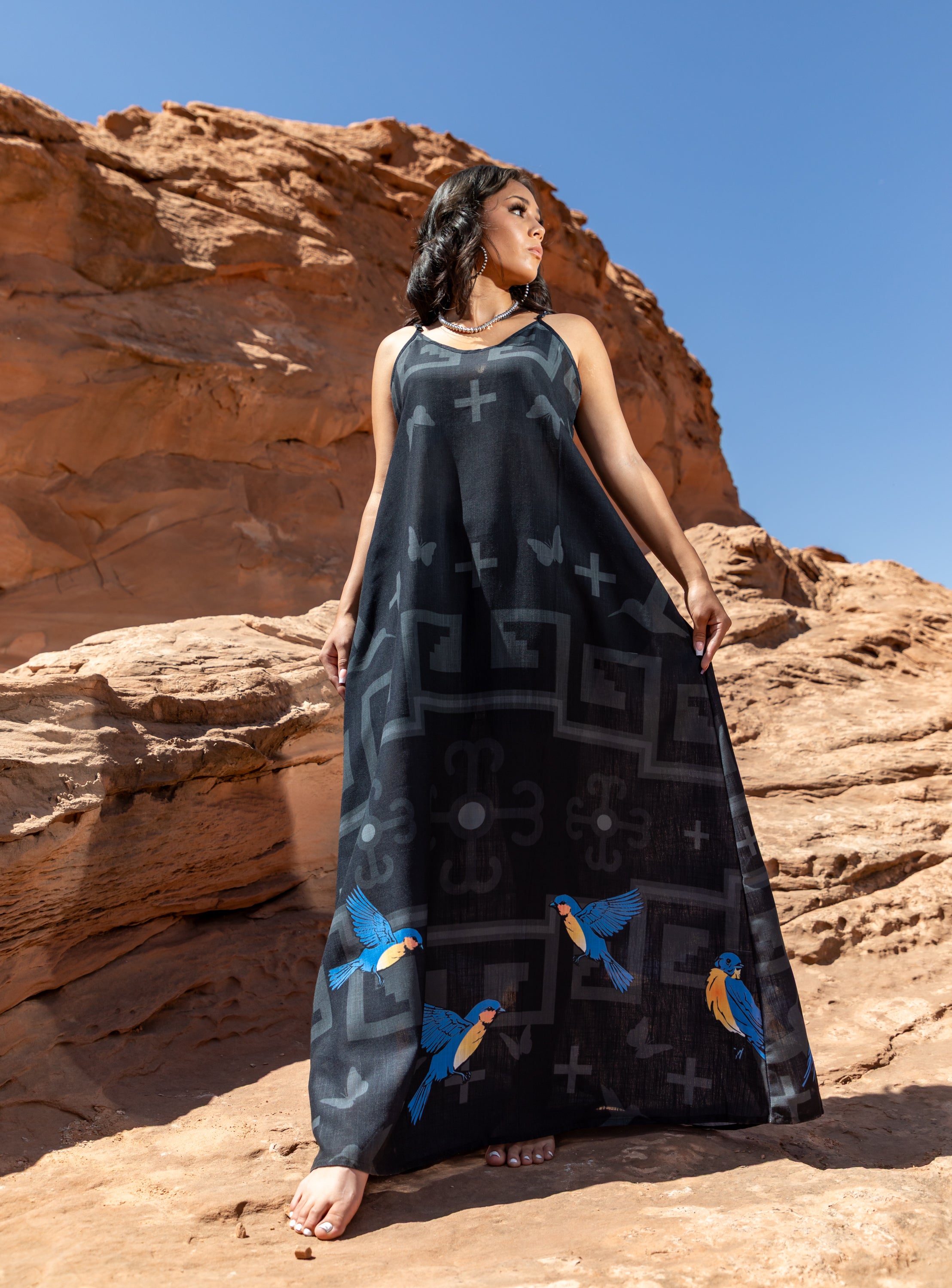 Bluebird Blessing Spaghetti Strap Maxi Dress