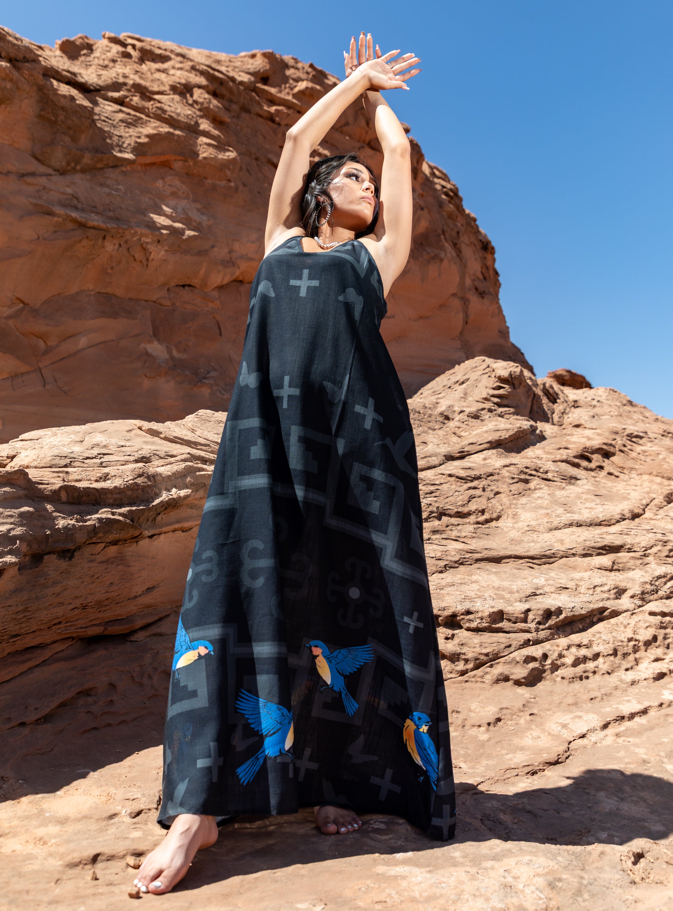 Bluebird Blessing Spaghetti Strap Maxi Dress