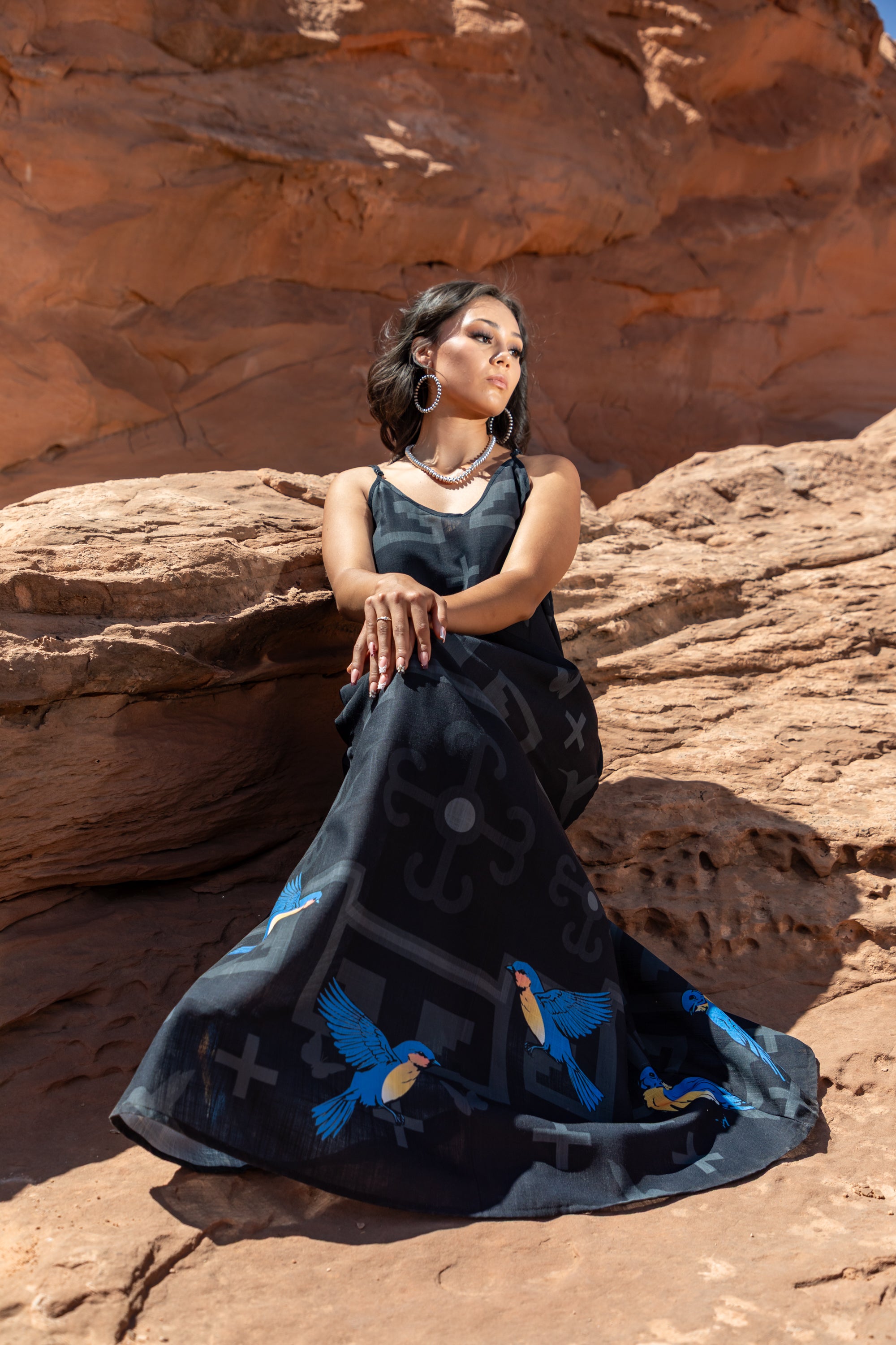 Bluebird Blessing Spaghetti Strap Maxi Dress