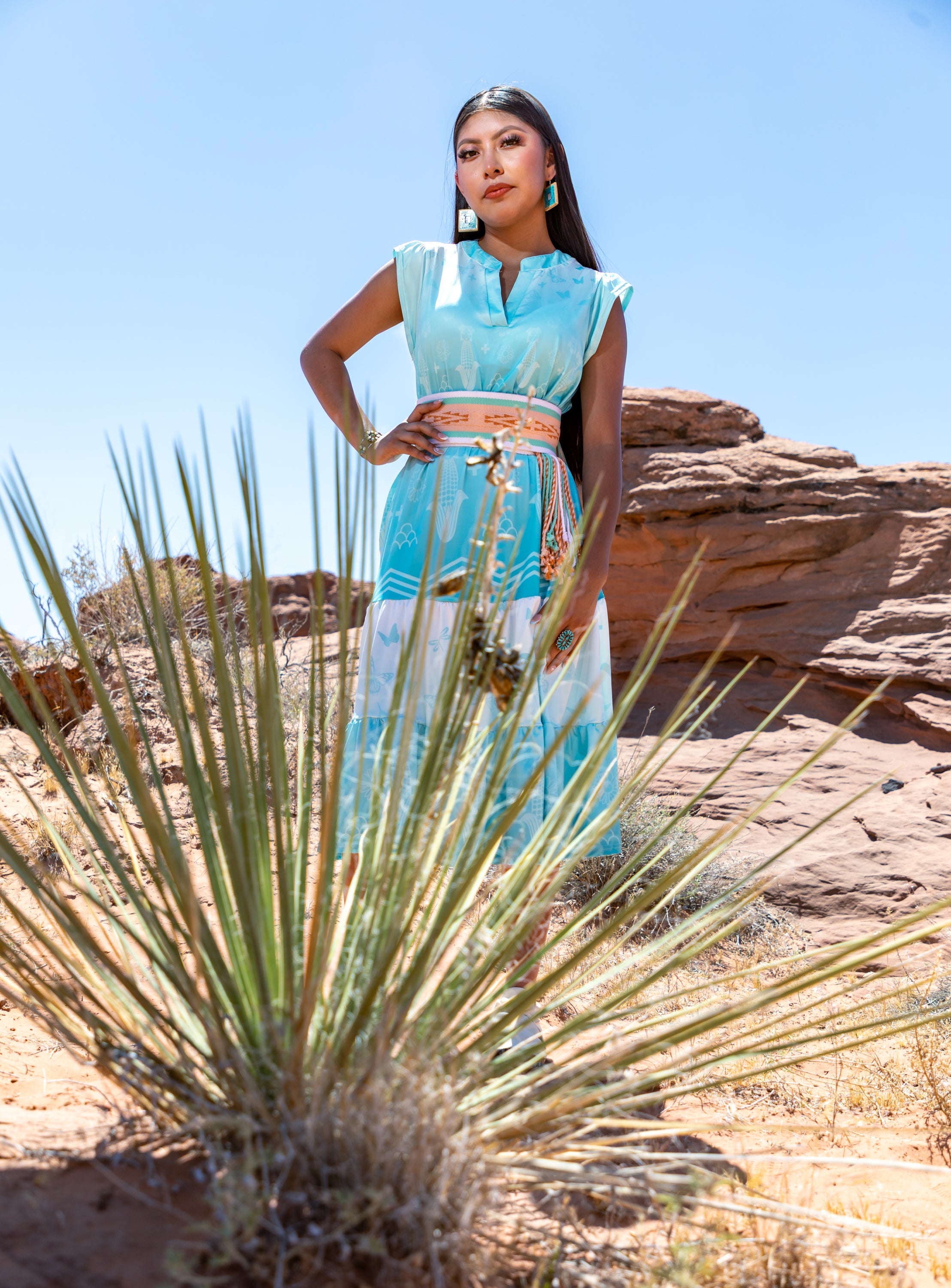 Sonaw Mana Ombre Three Tier Dress