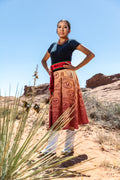 Roadrunner Maroon Ombre Skirt