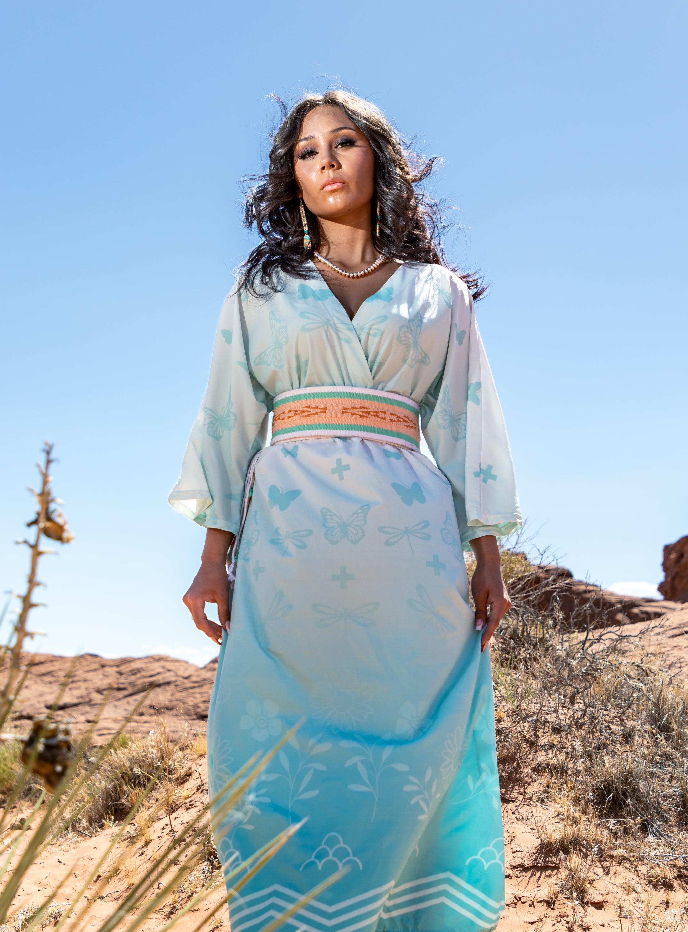 Sonaw Mana Mid-Sleeve Long Dress